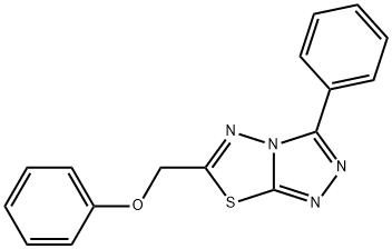 6-(phenoxymethyl)-3-phenyl[1,2,4]triazolo[3,4-b][1,3,4]thiadiazole 구조식 이미지