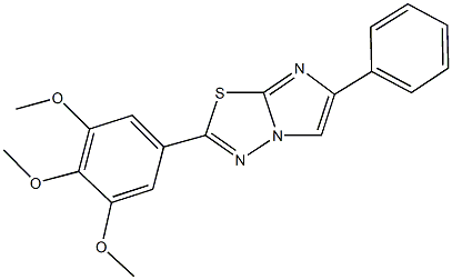6-phenyl-2-(3,4,5-trimethoxyphenyl)imidazo[2,1-b][1,3,4]thiadiazole Structure