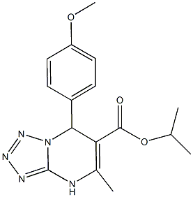 isopropyl 7-(4-methoxyphenyl)-5-methyl-4,7-dihydrotetraazolo[1,5-a]pyrimidine-6-carboxylate 구조식 이미지