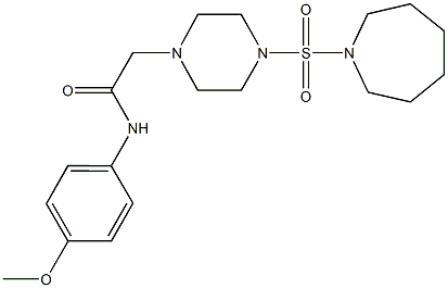 2-[4-(1-azepanylsulfonyl)-1-piperazinyl]-N-(4-methoxyphenyl)acetamide Structure