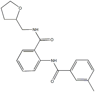 2-[(3-methylbenzoyl)amino]-N-(tetrahydro-2-furanylmethyl)benzamide 구조식 이미지