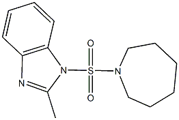 1-(1-azepanylsulfonyl)-2-methyl-1H-benzimidazole Structure