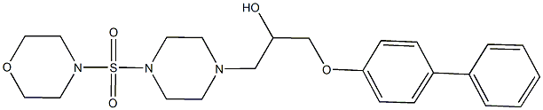 1-([1,1'-biphenyl]-4-yloxy)-3-[4-(4-morpholinylsulfonyl)-1-piperazinyl]-2-propanol Structure