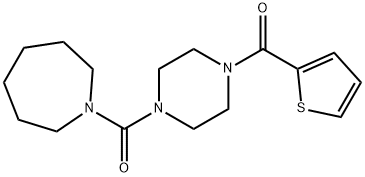 1-{[4-(2-thienylcarbonyl)-1-piperazinyl]carbonyl}azepane Structure