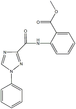methyl 2-{[(1-phenyl-1H-1,2,4-triazol-3-yl)carbonyl]amino}benzoate 구조식 이미지