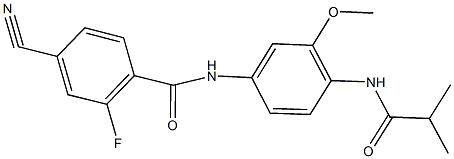 4-cyano-2-fluoro-N-[4-(isobutyrylamino)-3-methoxyphenyl]benzamide Structure