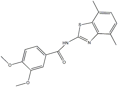 N-(4,7-dimethyl-1,3-benzothiazol-2-yl)-3,4-dimethoxybenzamide 구조식 이미지