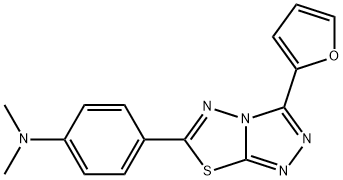 N-{4-[3-(2-furyl)[1,2,4]triazolo[3,4-b][1,3,4]thiadiazol-6-yl]phenyl}-N,N-dimethylamine 구조식 이미지