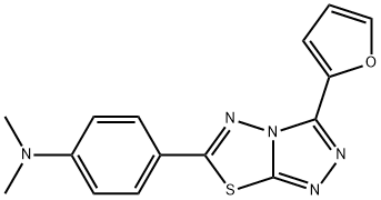 N-{4-[3-(2-furyl)[1,2,4]triazolo[3,4-b][1,3,4]thiadiazol-6-yl]phenyl}-N,N-dimethylamine Structure