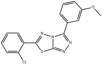 3-[6-(2-chlorophenyl)[1,2,4]triazolo[3,4-b][1,3,4]thiadiazol-3-yl]phenyl methyl ether Structure