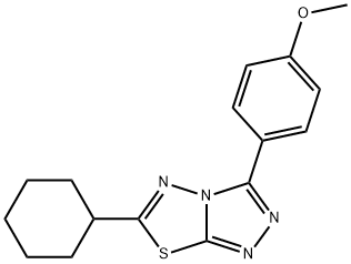4-(6-cyclohexyl[1,2,4]triazolo[3,4-b][1,3,4]thiadiazol-3-yl)phenyl methyl ether Structure
