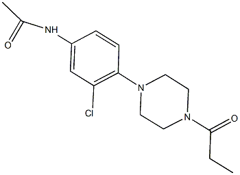 N-[3-chloro-4-(4-propionyl-1-piperazinyl)phenyl]acetamide Structure