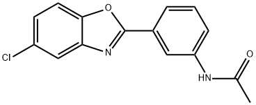 N-[3-(5-chloro-1,3-benzoxazol-2-yl)phenyl]acetamide 구조식 이미지