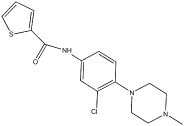 N-[3-chloro-4-(4-methyl-1-piperazinyl)phenyl]-2-thiophenecarboxamide 구조식 이미지