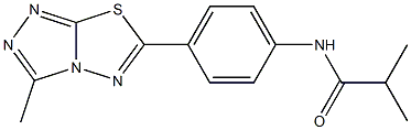 2-methyl-N-[4-(3-methyl[1,2,4]triazolo[3,4-b][1,3,4]thiadiazol-6-yl)phenyl]propanamide Structure