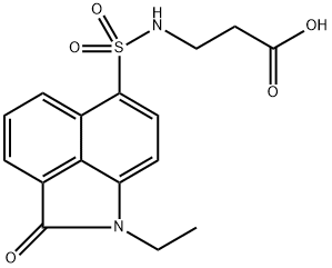 N-[(1-ethyl-2-oxo-1,2-dihydrobenzo[cd]indol-6-yl)sulfonyl]-beta-alanine 구조식 이미지