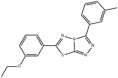 ethyl 3-[3-(3-methylphenyl)[1,2,4]triazolo[3,4-b][1,3,4]thiadiazol-6-yl]phenyl ether Structure