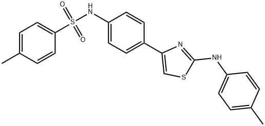 4-methyl-N-{4-[2-(4-toluidino)-1,3-thiazol-4-yl]phenyl}benzenesulfonamide Structure