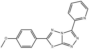 methyl 4-[3-(2-pyridinyl)[1,2,4]triazolo[3,4-b][1,3,4]thiadiazol-6-yl]phenyl ether 구조식 이미지