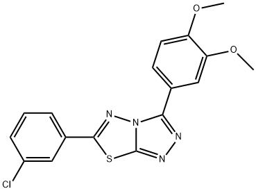 6-(3-chlorophenyl)-3-(3,4-dimethoxyphenyl)[1,2,4]triazolo[3,4-b][1,3,4]thiadiazole Structure
