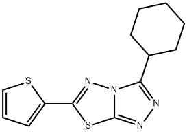 3-cyclohexyl-6-(2-thienyl)[1,2,4]triazolo[3,4-b][1,3,4]thiadiazole 구조식 이미지