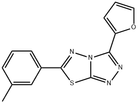 3-(2-furyl)-6-(3-methylphenyl)[1,2,4]triazolo[3,4-b][1,3,4]thiadiazole 구조식 이미지