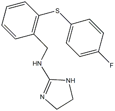 N-(4,5-dihydro-1H-imidazol-2-yl)-N-{2-[(4-fluorophenyl)sulfanyl]benzyl}amine Structure