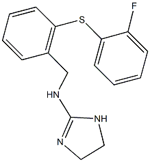 N-(4,5-dihydro-1H-imidazol-2-yl)-N-{2-[(2-fluorophenyl)sulfanyl]benzyl}amine 구조식 이미지