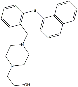 2-{4-[2-(1-naphthylsulfanyl)benzyl]-1-piperazinyl}ethanol 구조식 이미지