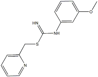 2-pyridinylmethyl N-(3-methoxyphenyl)imidothiocarbamate 구조식 이미지