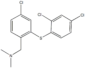 N-{4-chloro-2-[(2,4-dichlorophenyl)sulfanyl]benzyl}-N,N-dimethylamine 구조식 이미지