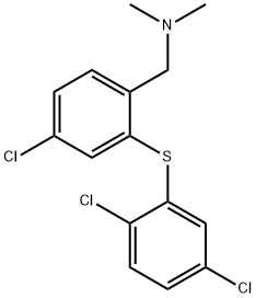 N-{4-chloro-2-[(2,5-dichlorophenyl)sulfanyl]benzyl}-N,N-dimethylamine 구조식 이미지