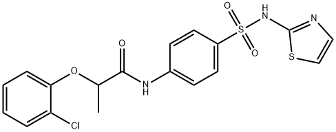2-(2-chlorophenoxy)-N-{4-[(1,3-thiazol-2-ylamino)sulfonyl]phenyl}propanamide Structure