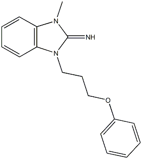 1-methyl-3-(3-phenoxypropyl)-1,3-dihydro-2H-benzimidazol-2-imine 구조식 이미지