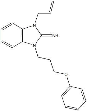 1-allyl-3-(3-phenoxypropyl)-1,3-dihydro-2H-benzimidazol-2-imine Structure