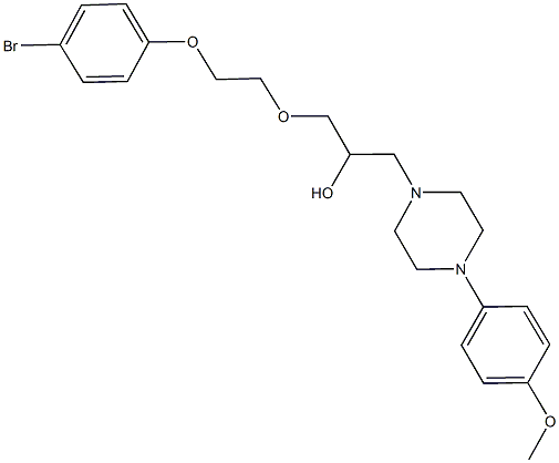 1-[2-(4-bromophenoxy)ethoxy]-3-[4-(4-methoxyphenyl)-1-piperazinyl]-2-propanol 구조식 이미지