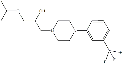 1-isopropoxy-3-{4-[3-(trifluoromethyl)phenyl]-1-piperazinyl}-2-propanol Structure