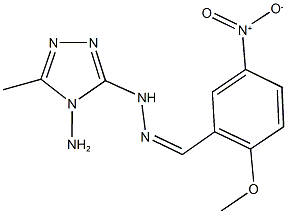 5-nitro-2-methoxybenzaldehyde (4-amino-5-methyl-4H-1,2,4-triazol-3-yl)hydrazone 구조식 이미지