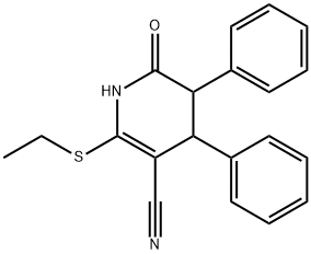 2-(ethylsulfanyl)-6-oxo-4,5-diphenyl-1,4,5,6-tetrahydro-3-pyridinecarbonitrile 구조식 이미지