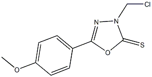 3-(chloromethyl)-5-(4-methoxyphenyl)-1,3,4-oxadiazole-2(3H)-thione 구조식 이미지