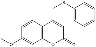 7-methoxy-4-[(phenylsulfanyl)methyl]-2H-chromen-2-one 구조식 이미지