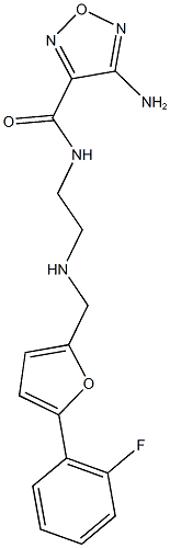 4-amino-N-[2-({[5-(2-fluorophenyl)-2-furyl]methyl}amino)ethyl]-1,2,5-oxadiazole-3-carboxamide Structure