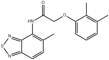 2-(2,3-dimethylphenoxy)-N-(5-methyl-2,1,3-benzothiadiazol-4-yl)acetamide 구조식 이미지
