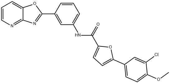 5-(3-chloro-4-methoxyphenyl)-N-(3-[1,3]oxazolo[4,5-b]pyridin-2-ylphenyl)-2-furamide Structure