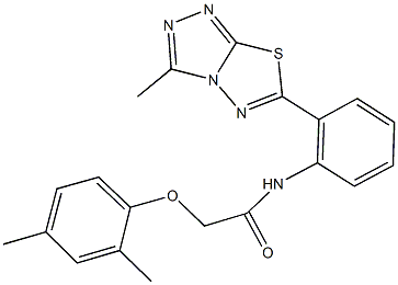 2-(2,4-dimethylphenoxy)-N-[2-(3-methyl[1,2,4]triazolo[3,4-b][1,3,4]thiadiazol-6-yl)phenyl]acetamide 구조식 이미지