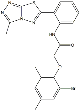 2-(2-bromo-4,6-dimethylphenoxy)-N-[2-(3-methyl[1,2,4]triazolo[3,4-b][1,3,4]thiadiazol-6-yl)phenyl]acetamide Structure