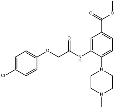 methyl 3-{[(4-chlorophenoxy)acetyl]amino}-4-(4-methyl-1-piperazinyl)benzoate Structure