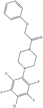 2-[4-(4-chloro-2,3,5,6-tetrafluorophenyl)-1-piperazinyl]-2-oxoethyl phenyl ether Structure