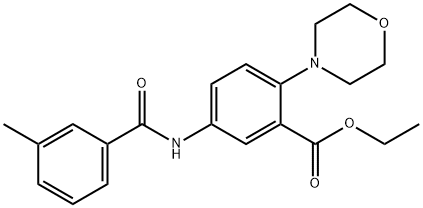 ethyl 5-[(3-methylbenzoyl)amino]-2-(4-morpholinyl)benzoate 구조식 이미지