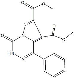 dimethyl 7-oxo-4-phenyl-6,7-dihydropyrazolo[1,5-d][1,2,4]triazine-2,3-dicarboxylate Structure